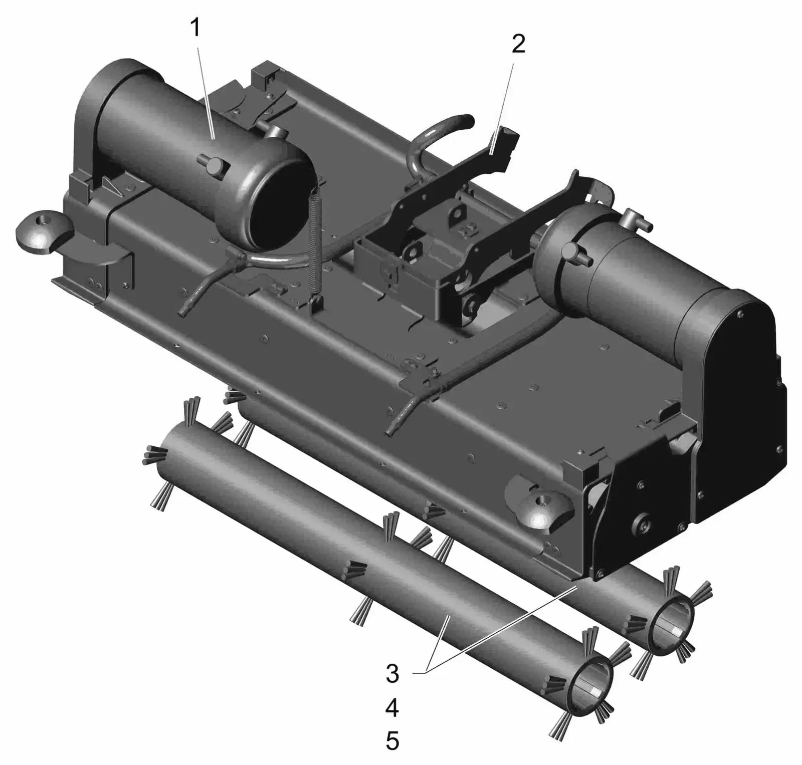 PowerBoss Scrubmaster B120R cylindrical brush head 850 drawing, manual page 33C p33