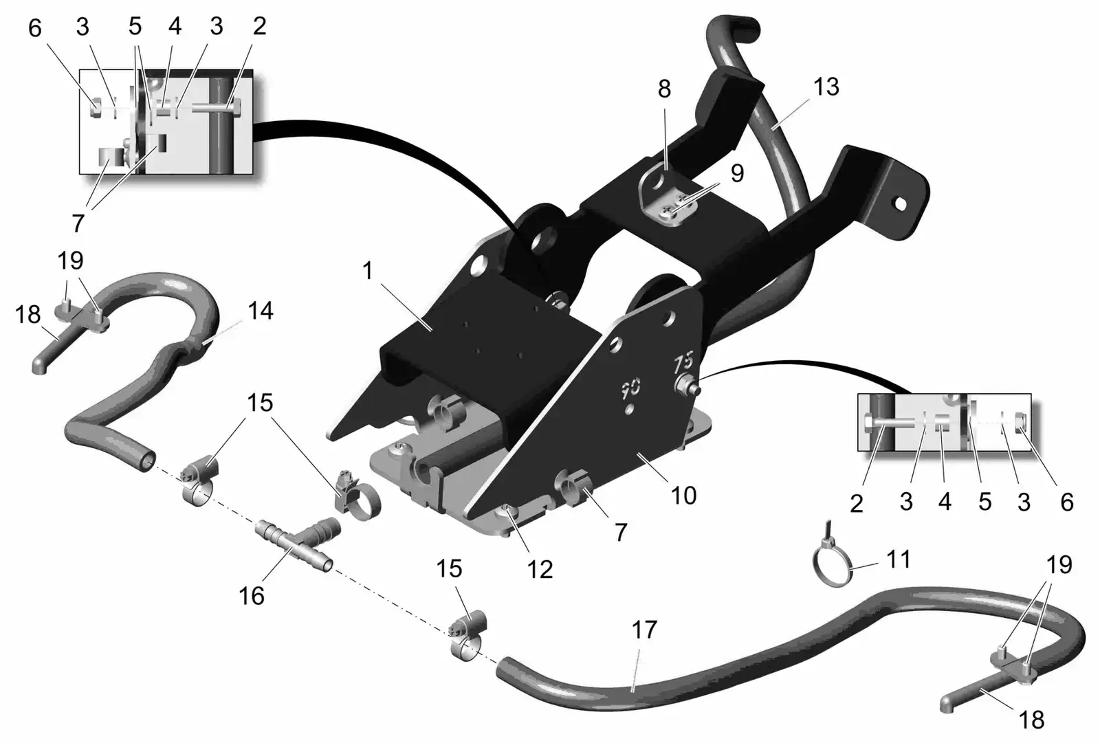 PowerBoss Scrubmaster B120R head rocker (97143390_u1) drawing, manual page 30D p34