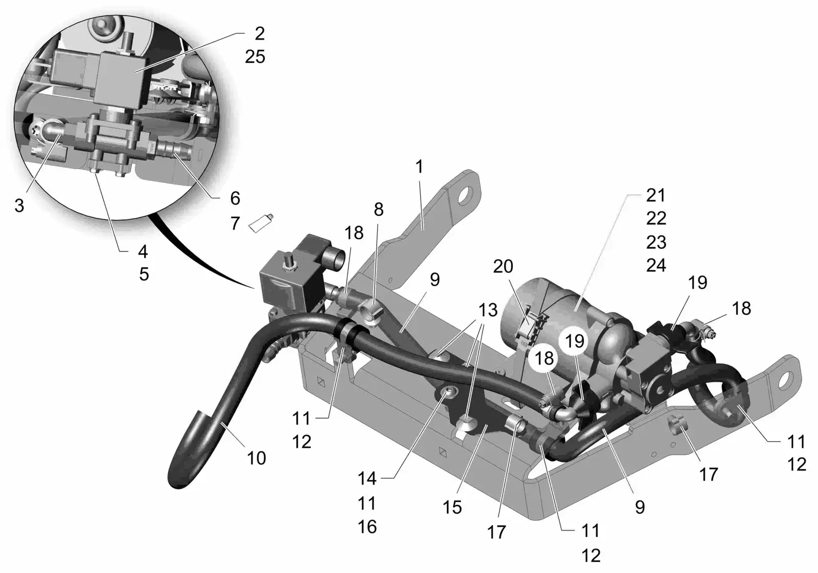 PowerBoss Scrubmaster B120R rocker drawing, manual page 28C p60