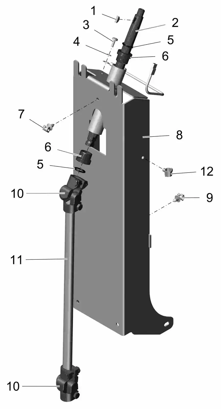 PowerBoss Scrubmaster B120R steering drawing, manual page 28C p16