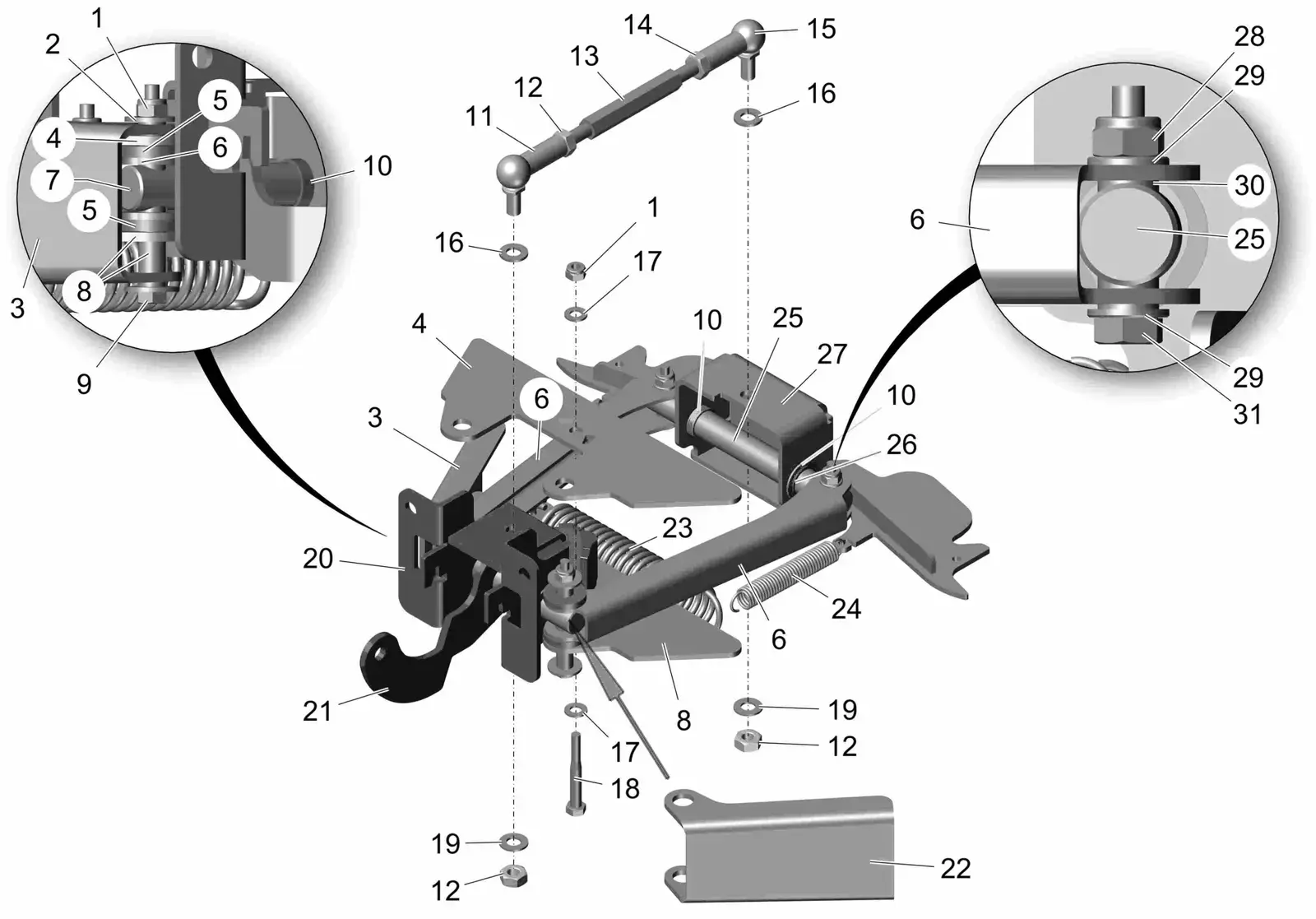 PowerBoss Scrubmaster B120R suction unit connection drawing, manual page 28C p83