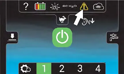 Service indicator button flashing on the Pro-Panel home screen