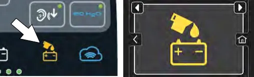 Automatic battery watering indicator on the Pro-Membrane model and the Pro-Panel model