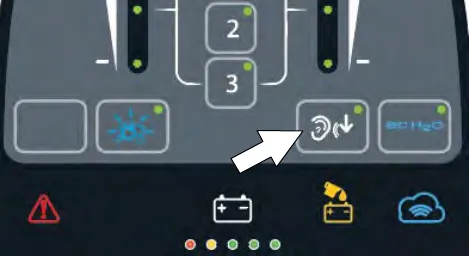Quiet-Mode button on the Pro-Membrane control panel