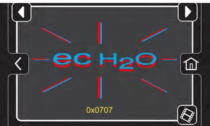 Flashing blue and red ec-H2O screen with code 0x0707