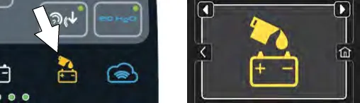 Automatic battery watering indicator on the Pro-Membrane and Pro-Panel models