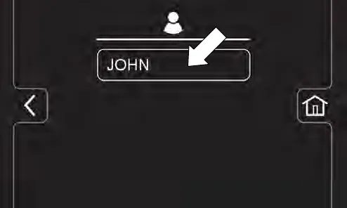Operator profile JOHN selected from the profile list