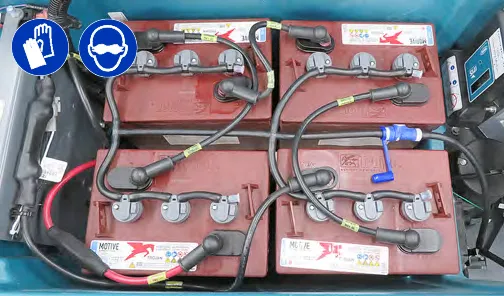 Automatic battery watering system hoses and connections
