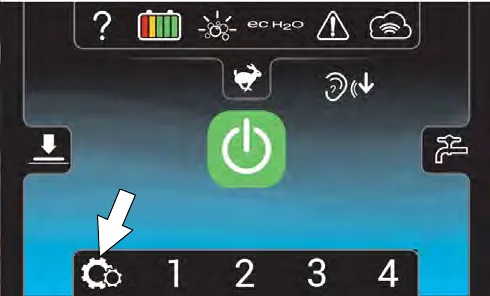 Settings button on the Pro-Panel home screen