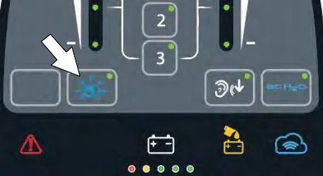 Severe environment button on the Pro-Membrane control panel