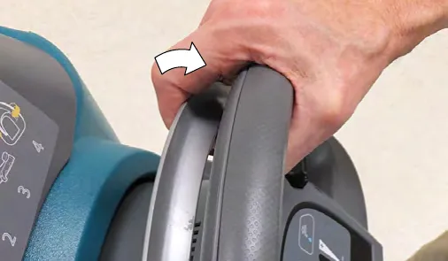 Pulling the start bail on the control handle