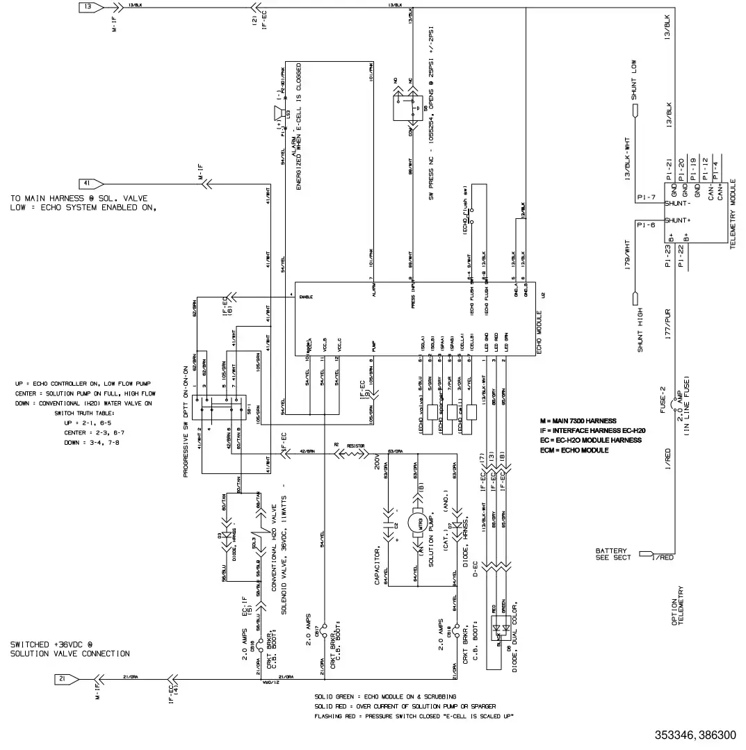 Tennant 8300 electrical schematic (004792 -), sheet 5, manual page 2-128