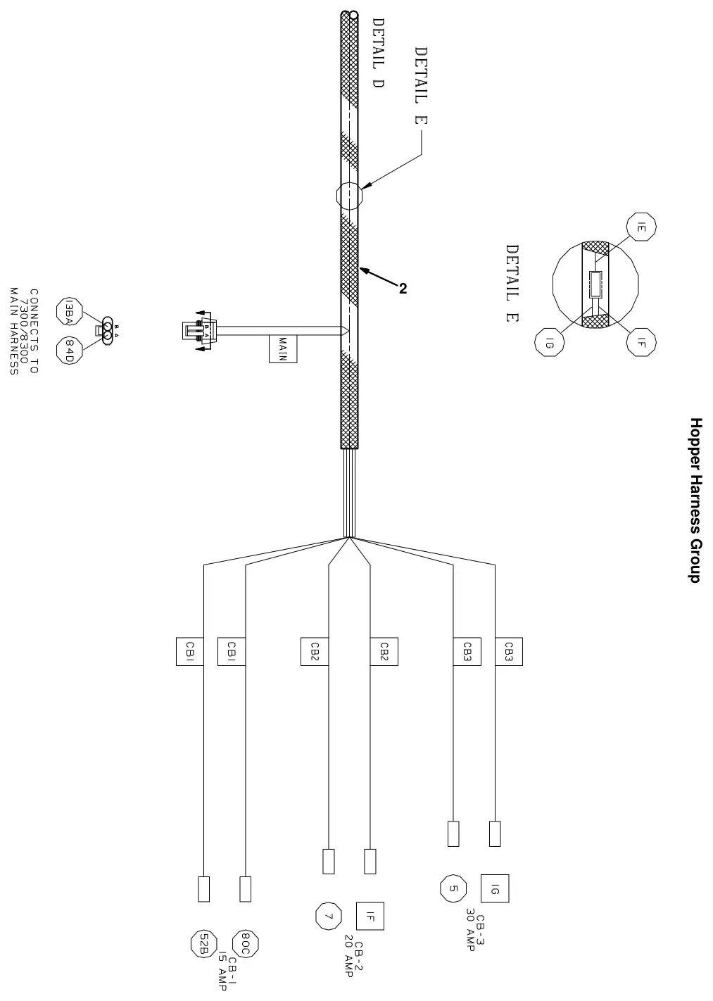 Tennant 8300 electrical wire harnesses group, drawing 11, manual page 2-140