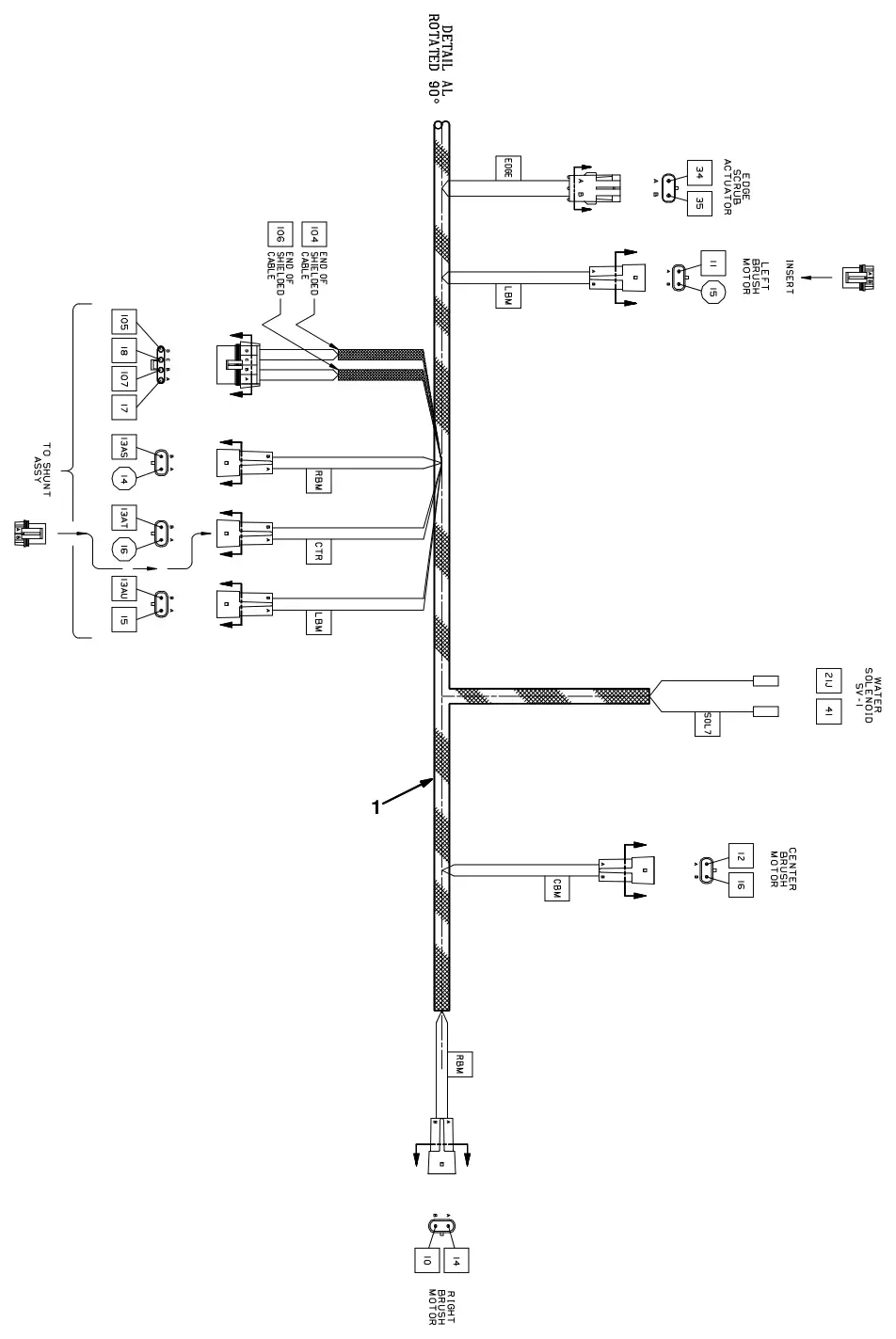 Tennant 8300 electrical wire harnesses group, drawing 8, manual page 2-137