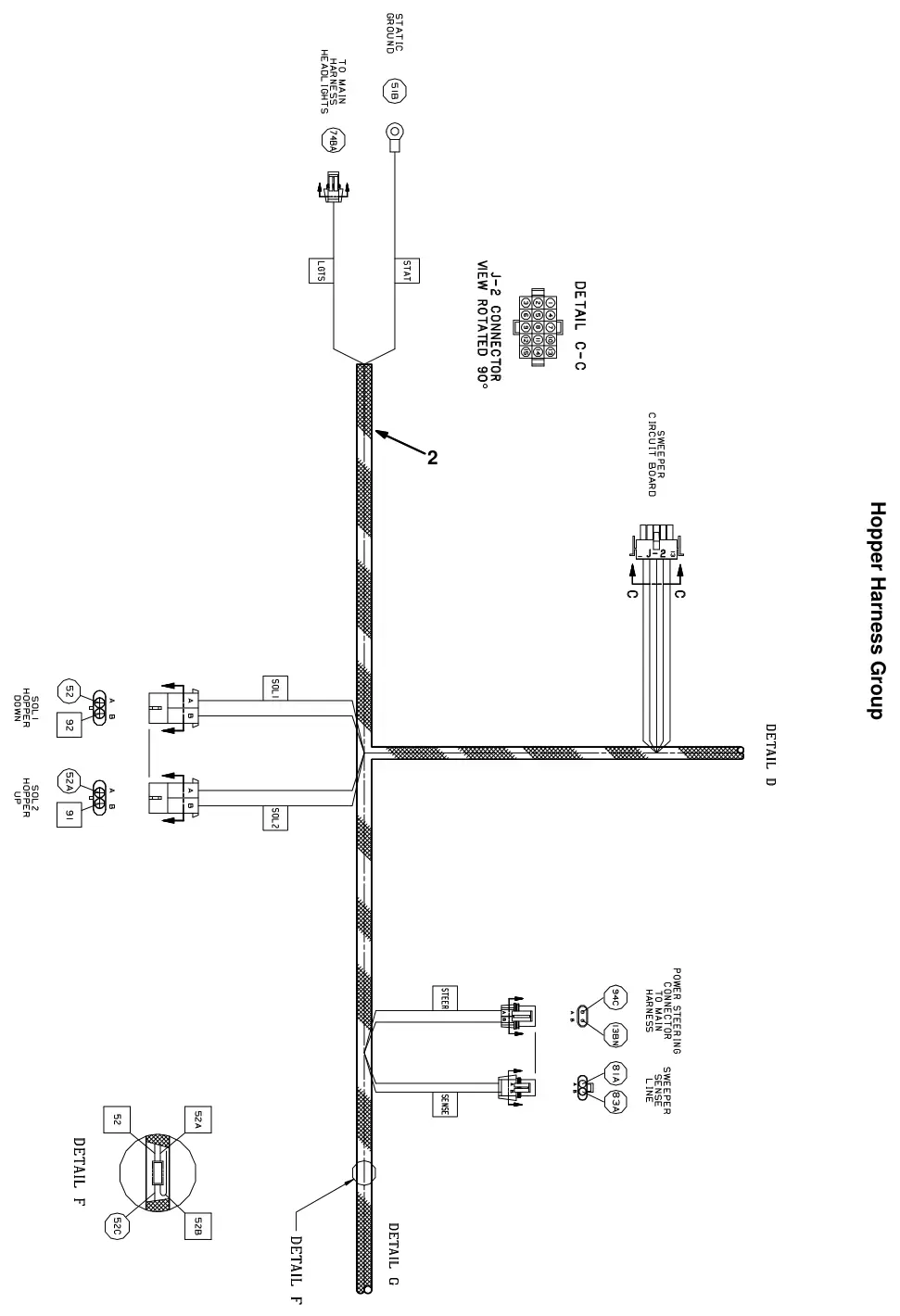 Tennant 8300 electrical wire harnesses group, drawing 10, manual page 2-139