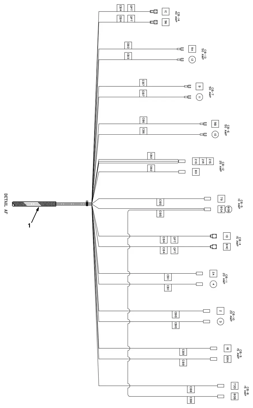 Tennant 8300 electrical wire harnesses group, drawing 6, manual page 2-135