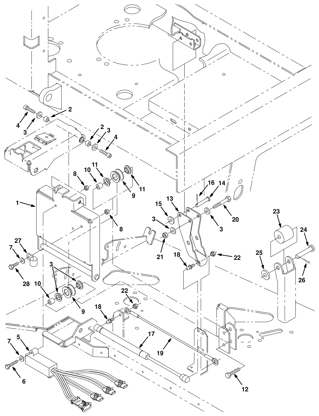 Tennant 8300 max pro 1200 (disc - brush) edge scrub group (option) drawing, manual page 3-38