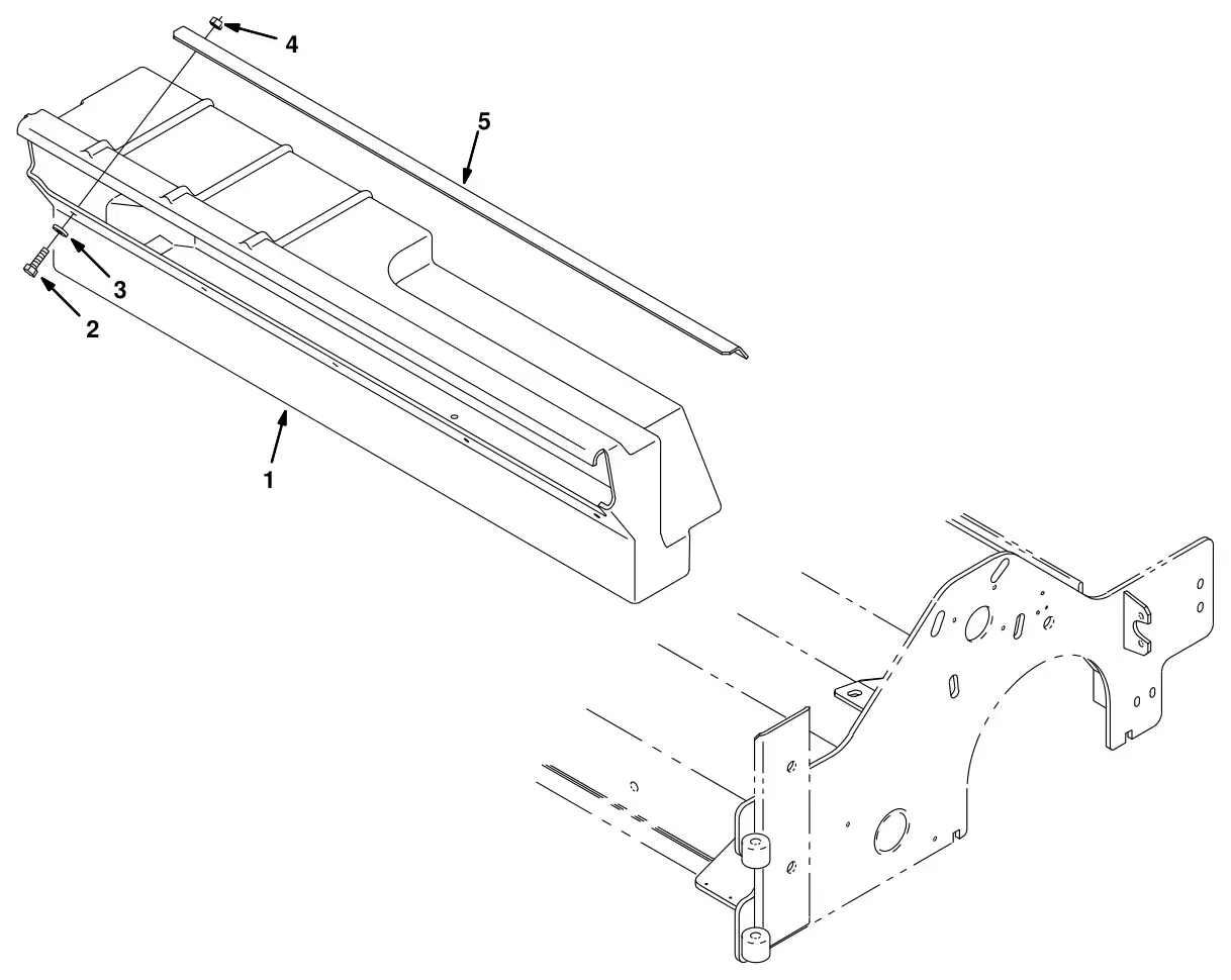 Tennant 8300 max pro 1000 (cylindrical brush) debris tray group (option) drawing, manual page 3-60