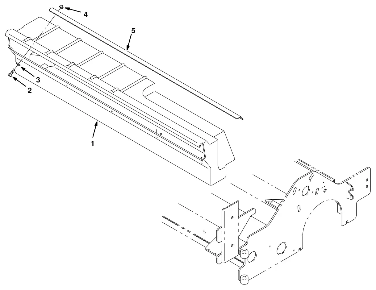 Tennant 8300 max pro 1200 (cylindrical brush) debris tray group (option) drawing, manual page 3-80