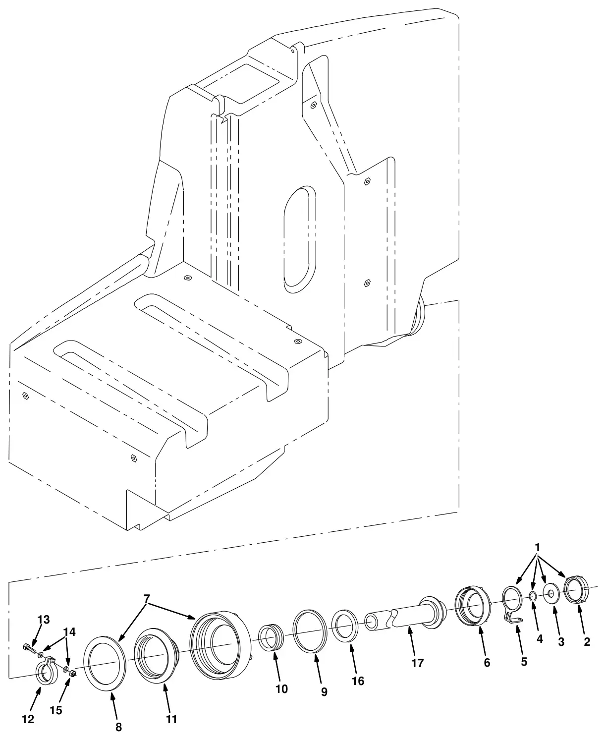 Tennant 8300 es drain assembly (option) drawing, manual page 3-88