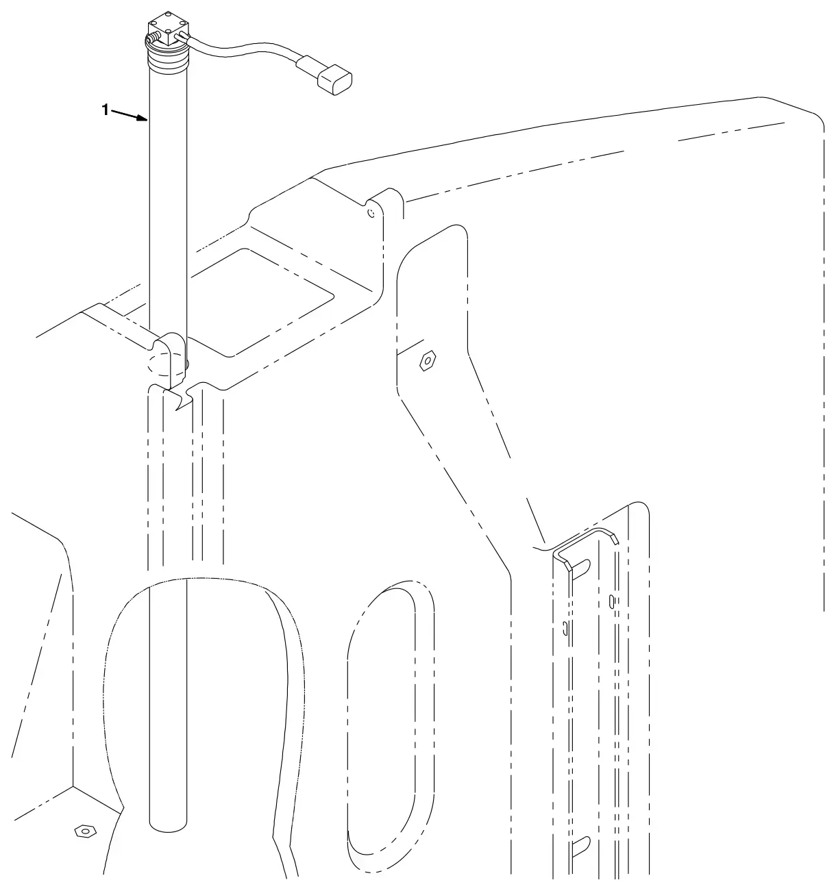 Tennant 8300 low water level kit (option) drawing, manual page 3-104
