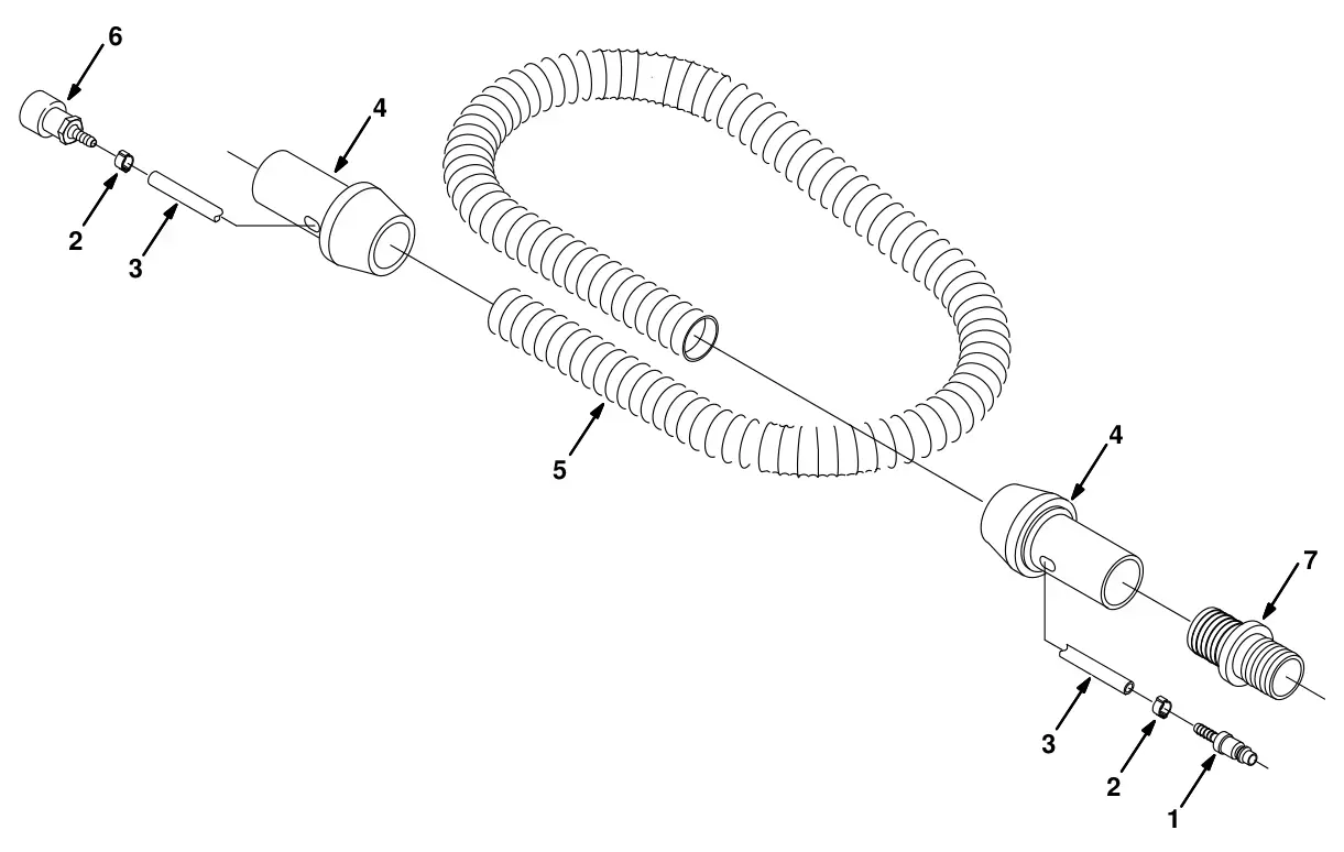 Tennant 8300 power wand hose assembly (option) drawing, manual page 3-108