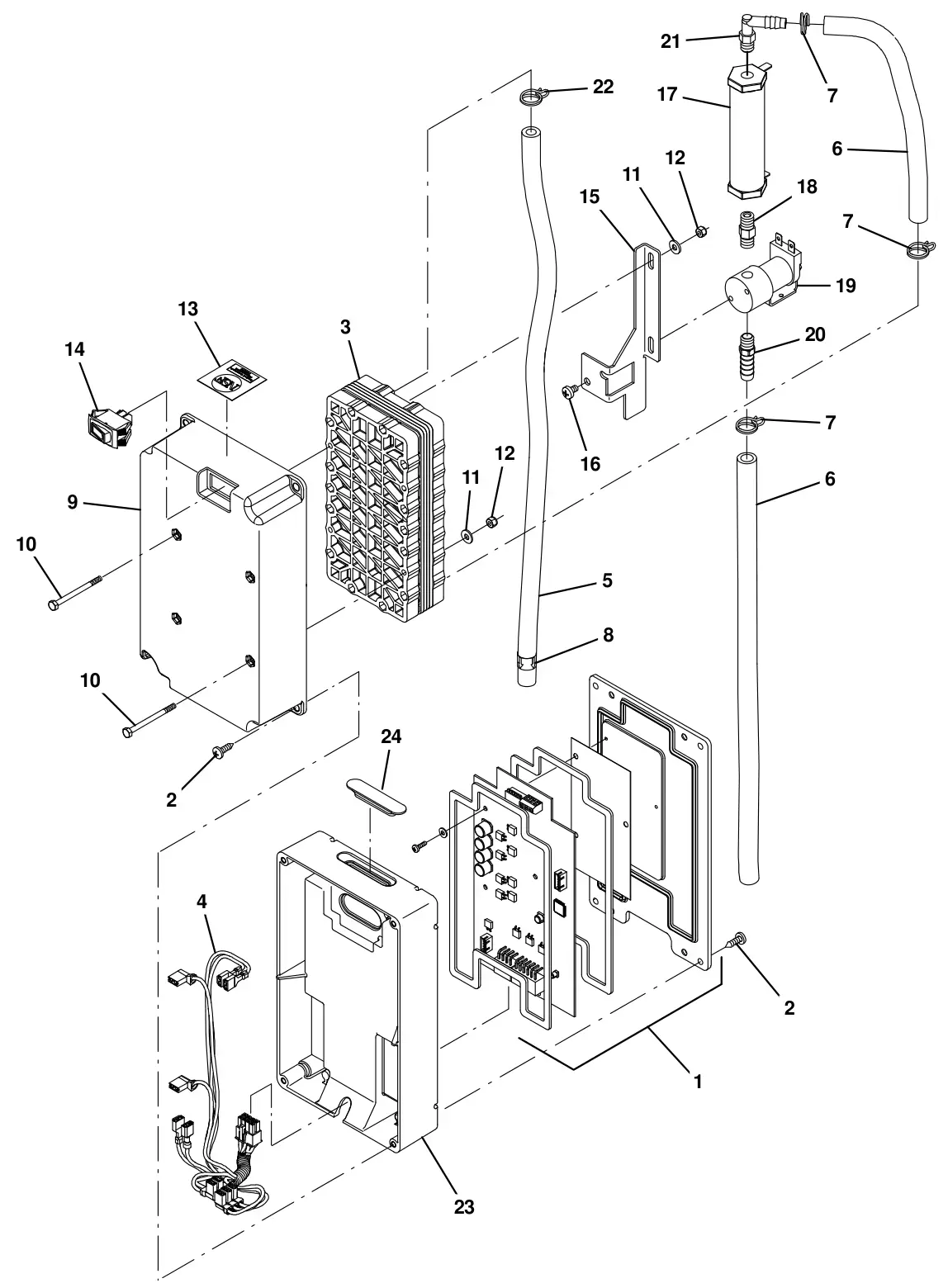 Tennant 8300 ec-h2o module assembly breakdown, 9006270 (component breakdown) drawing, manual page 4-22