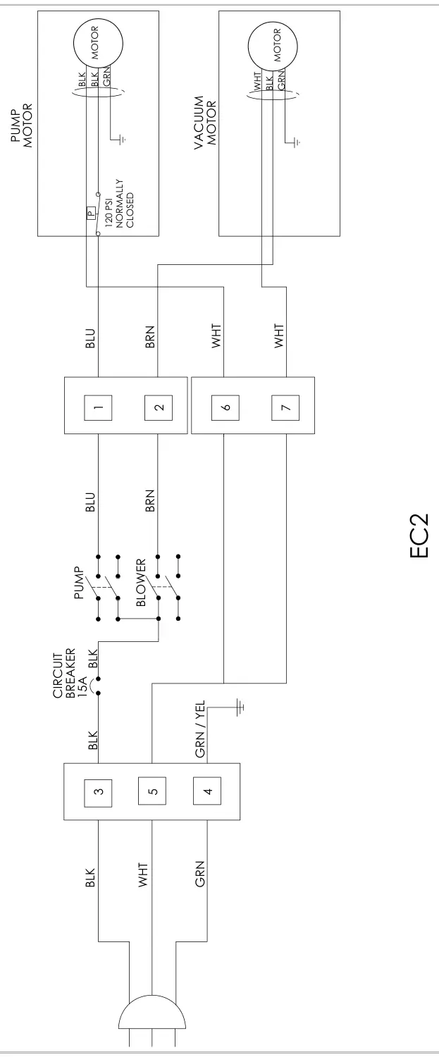 Tennant EC2 electrical diagram, manual page 44