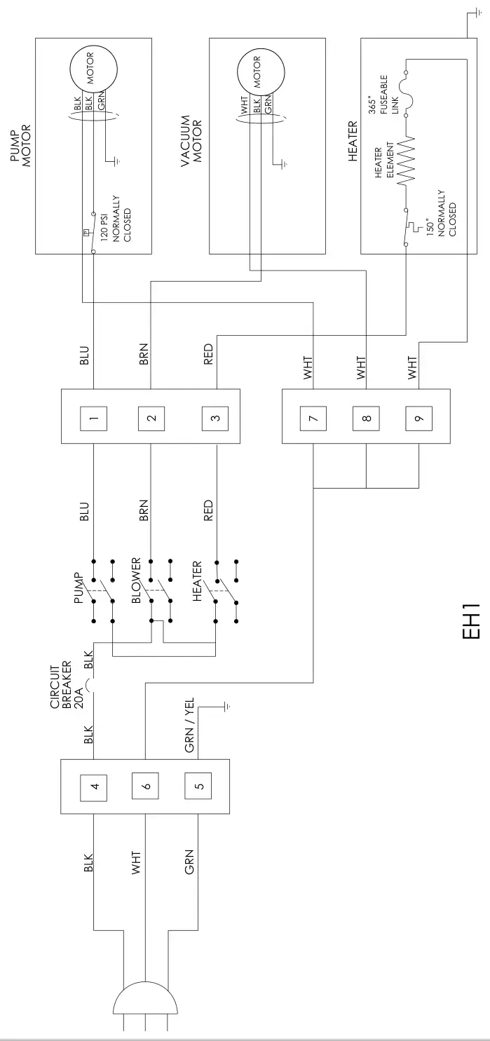 Tennant EH1 electrical diagram, manual page 44