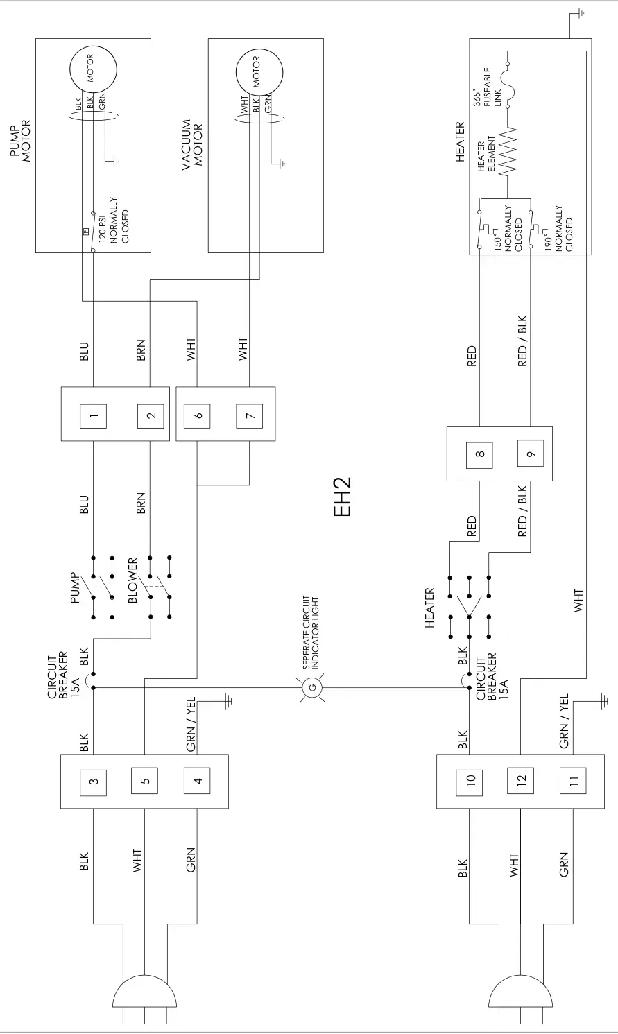 Tennant EH2 electrical diagram, manual page 44