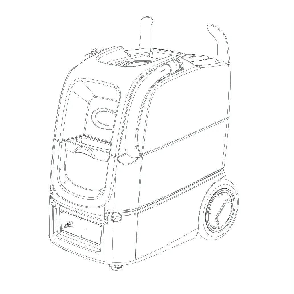 Tennant EH2 heated carpet extractor, drawing from Tennant's EH2 operator and parts manual cover