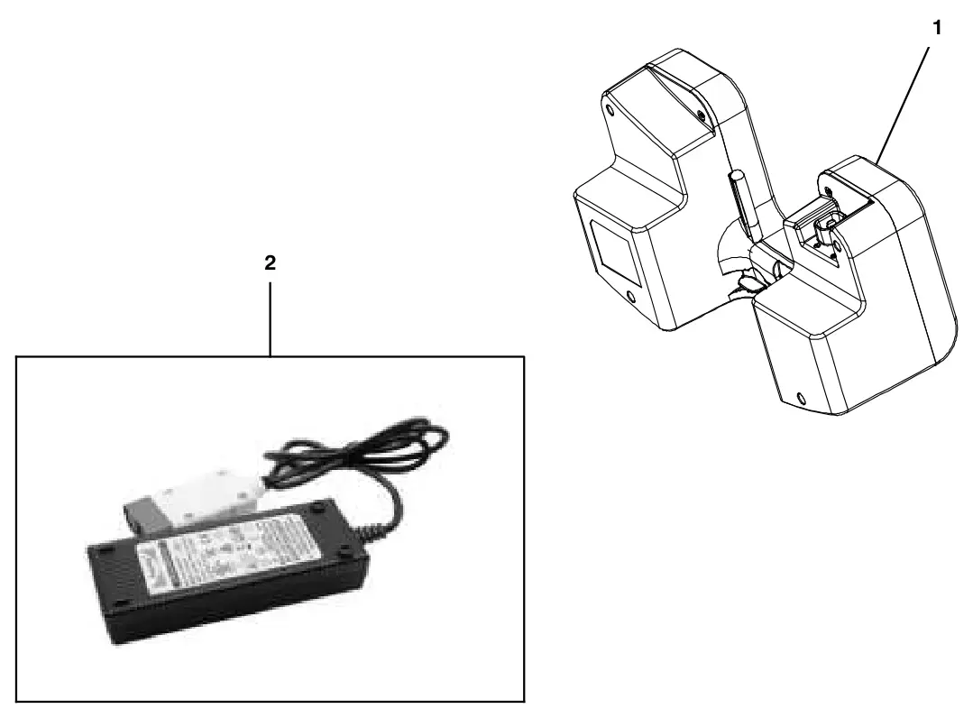 Tennant i-mop Lite battery and charger (s/n 800001- and 200001-) drawing, manual page 26