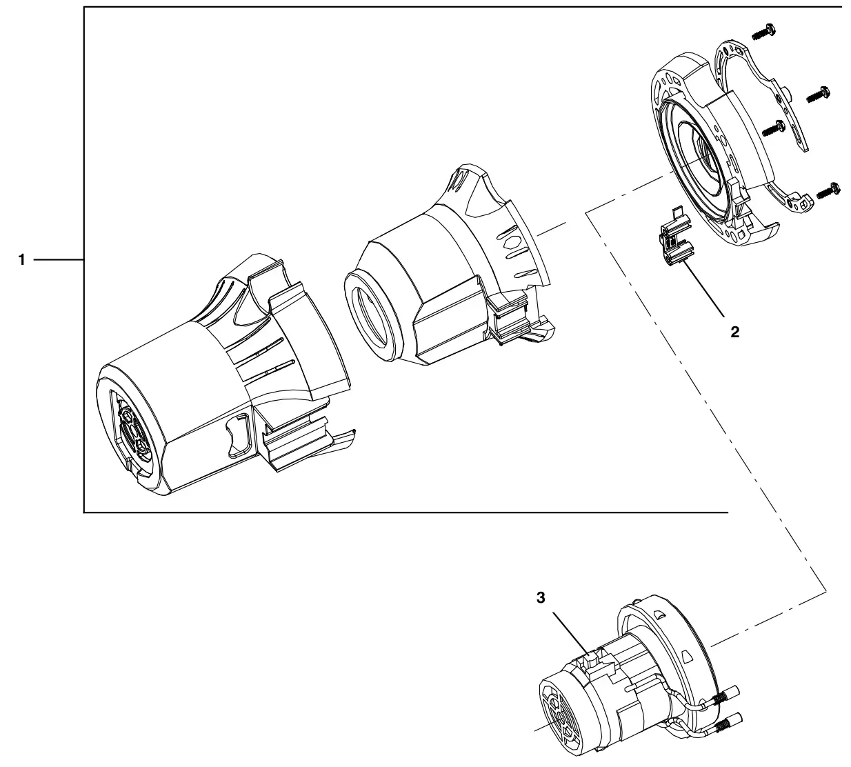 Tennant i-mop Lite vacuum motor assembly (s/n 800001- and 200001-) drawing, manual page 10