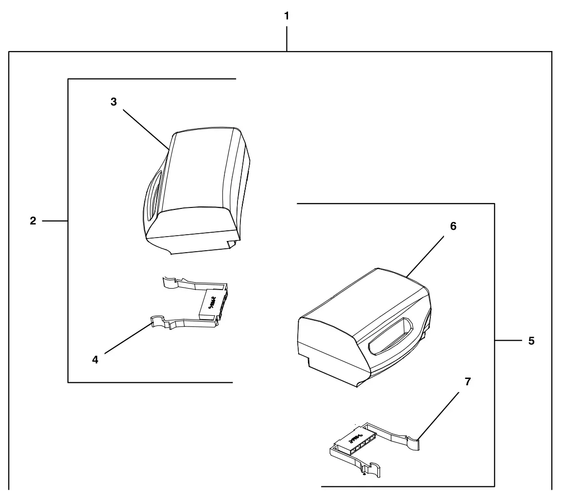 Tennant i-mop XL Plus battery pack assembly drawing, manual page 28
