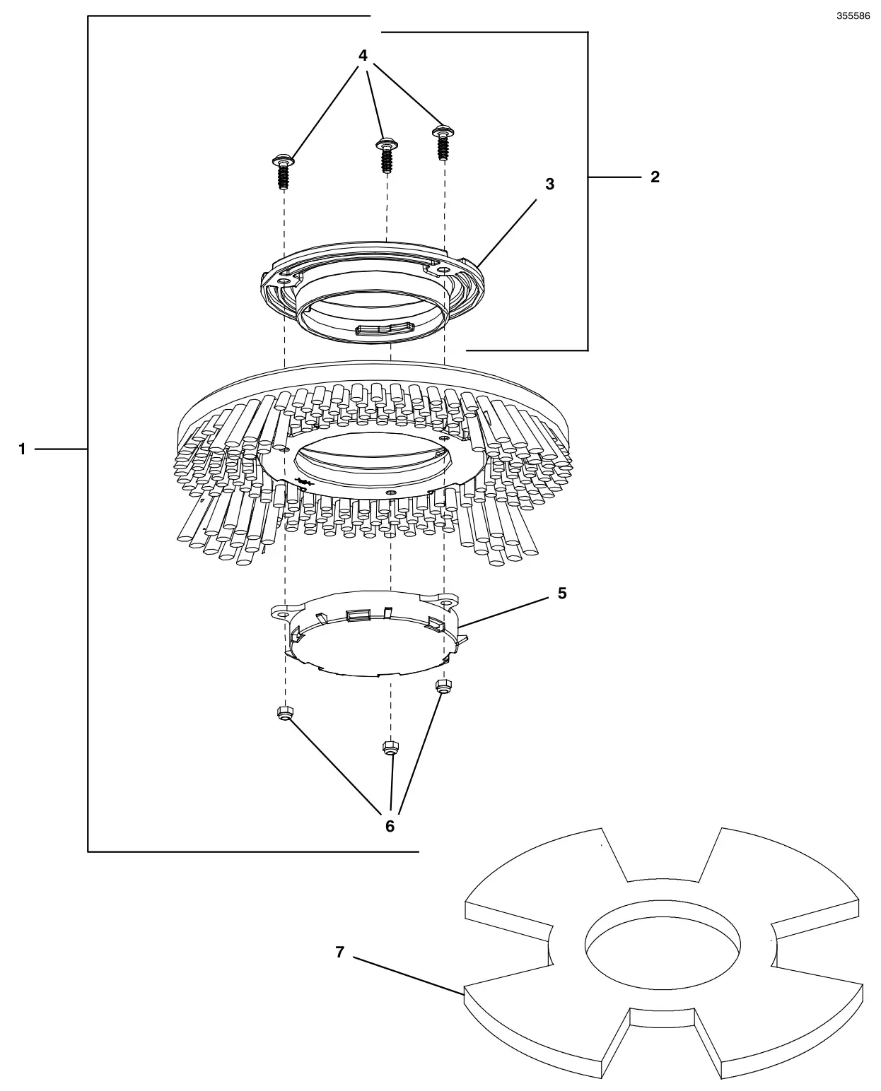 Tennant i-mop XL Plus pad driver assembly drawing, manual page 22