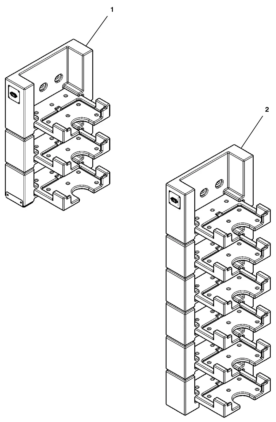 Tennant i-mop XL Plus wall chargers (option) drawing, manual page 34