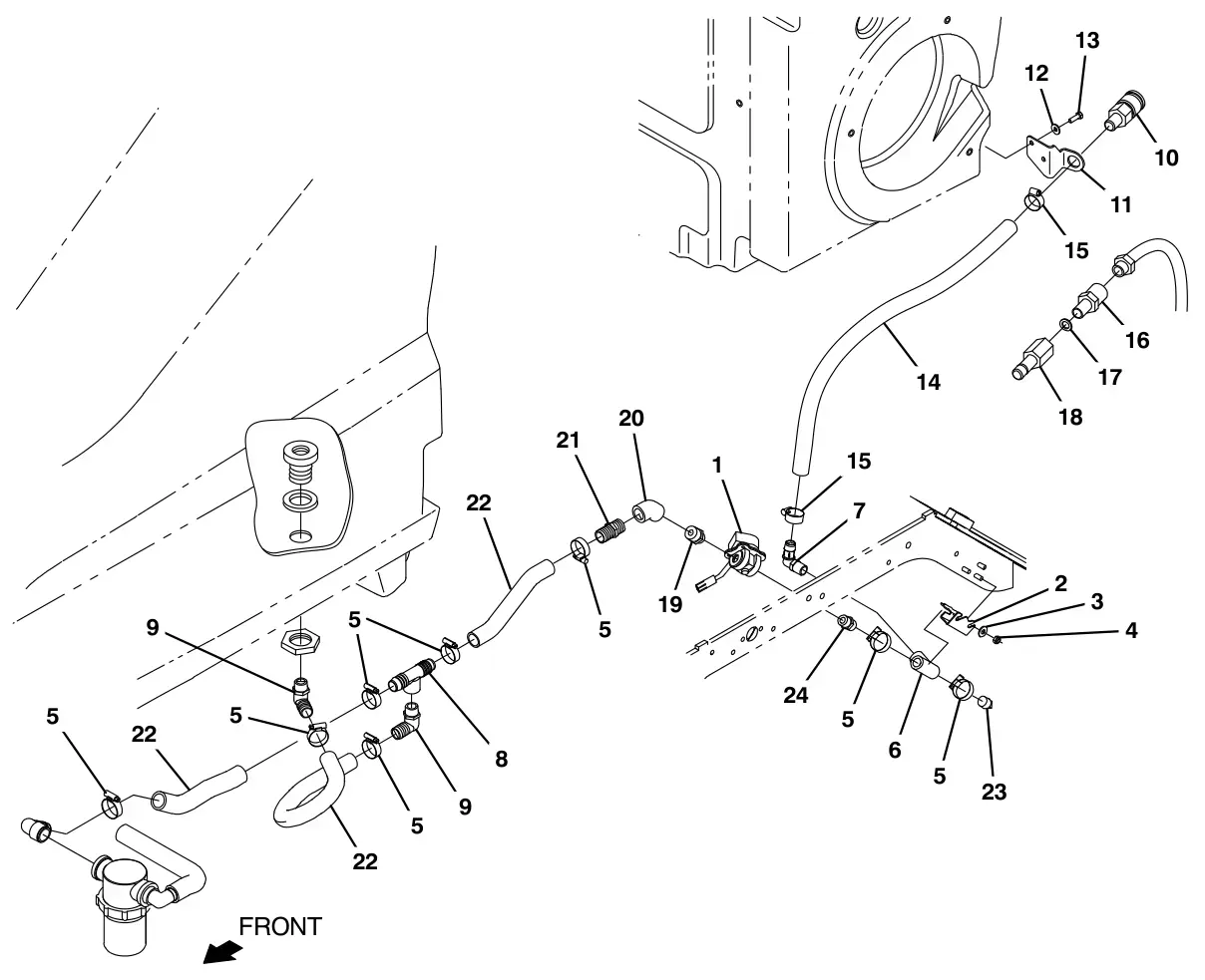 Tennant M17 auto fill group (option) drawing, manual page 140