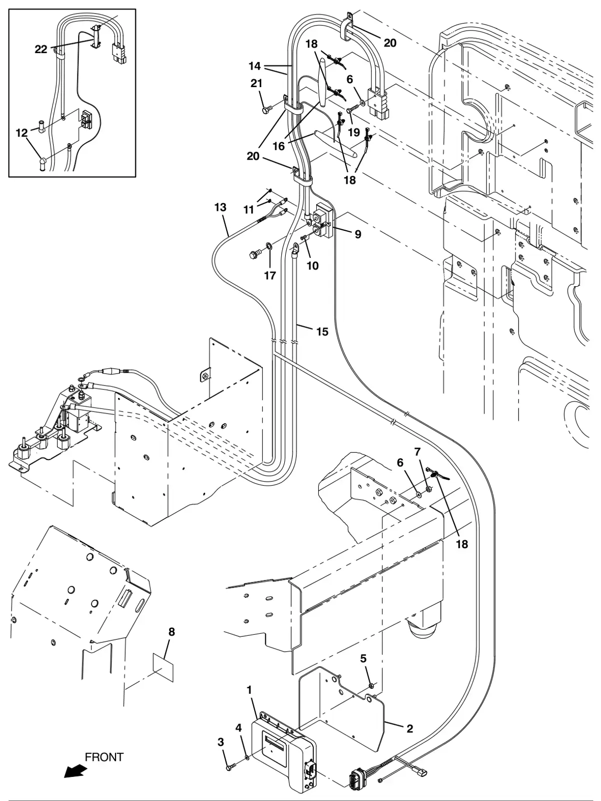 Tennant M17 telemetry group (option) drawing, manual page 162