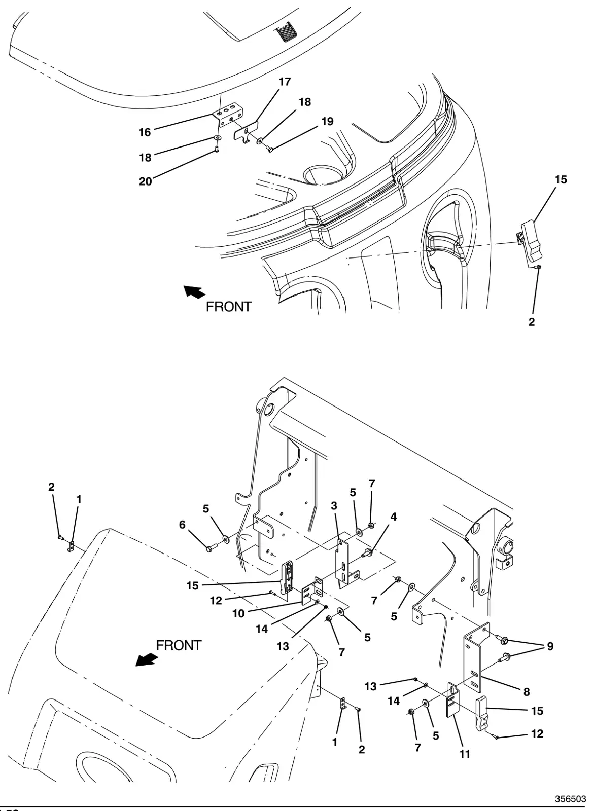 Tennant M17 transport group (option) drawing, manual page 174