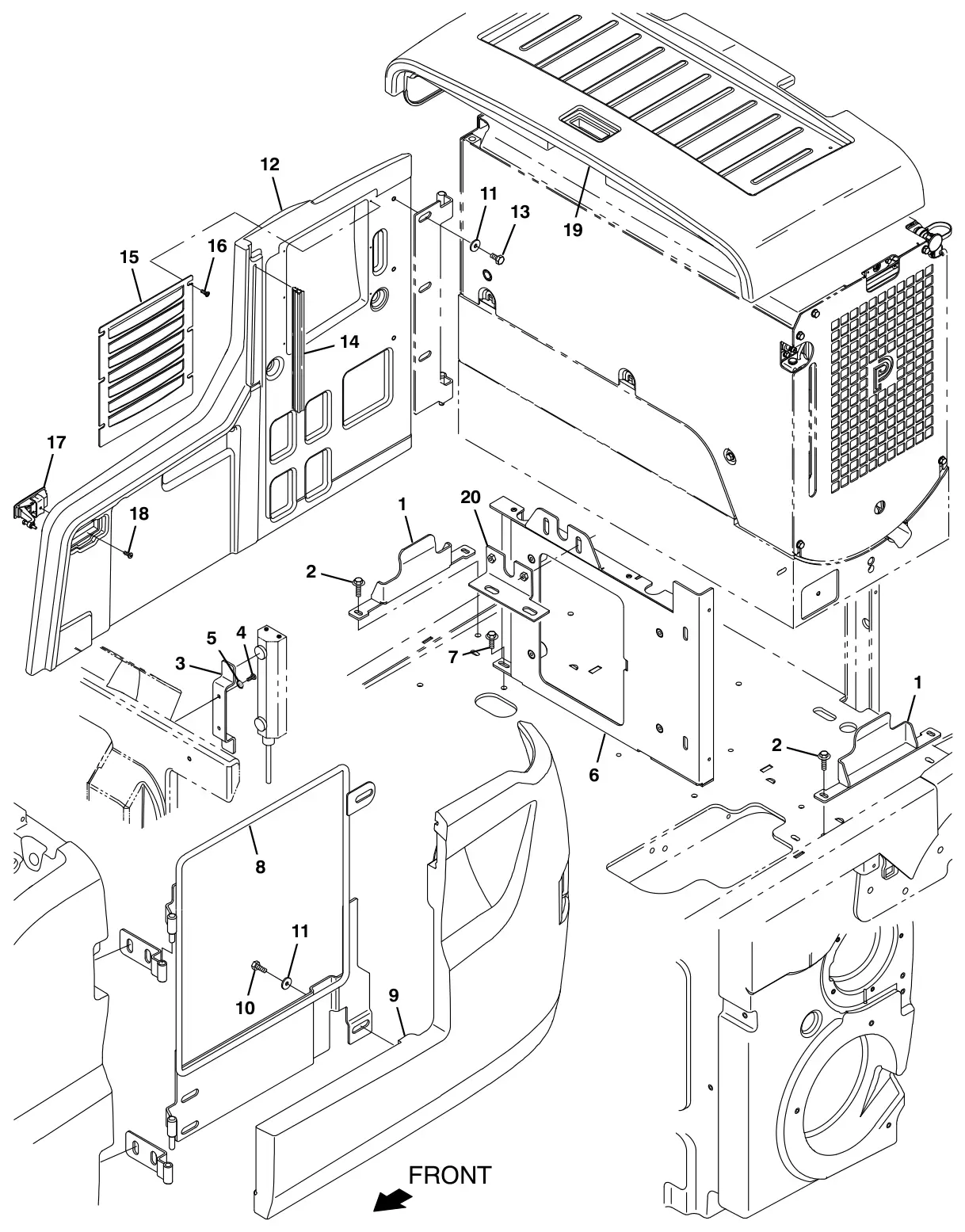 Tennant M17 fuel cell group (011000 -) (option) drawing, manual page 176