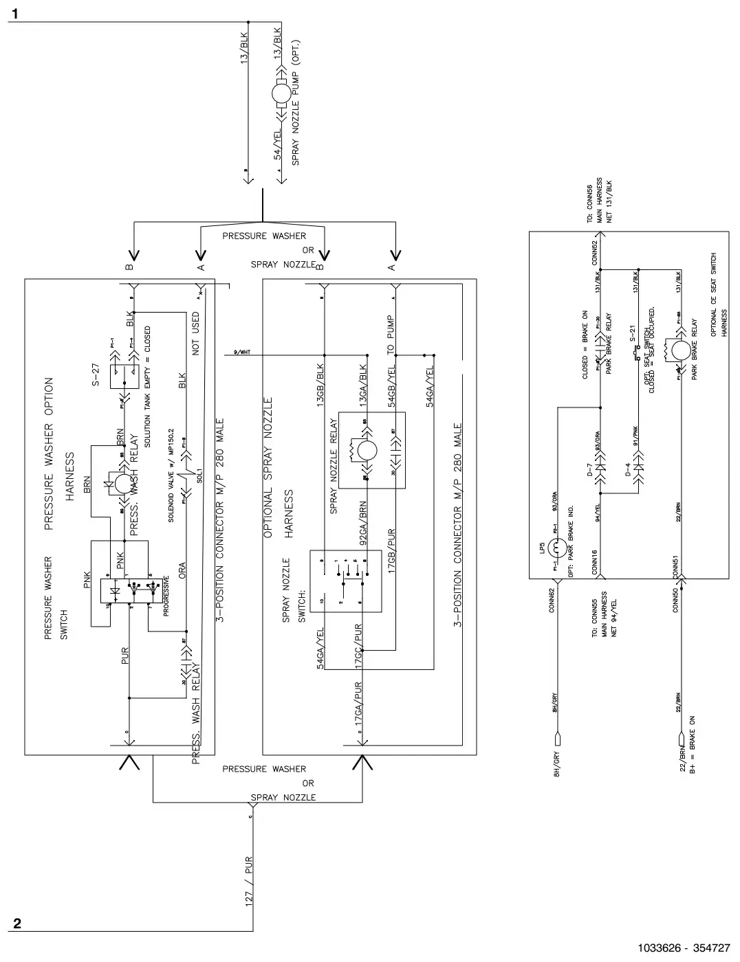 Tennant M30 Diesel electrical schematic, (001545- 003999), sheet 6, manual page 146