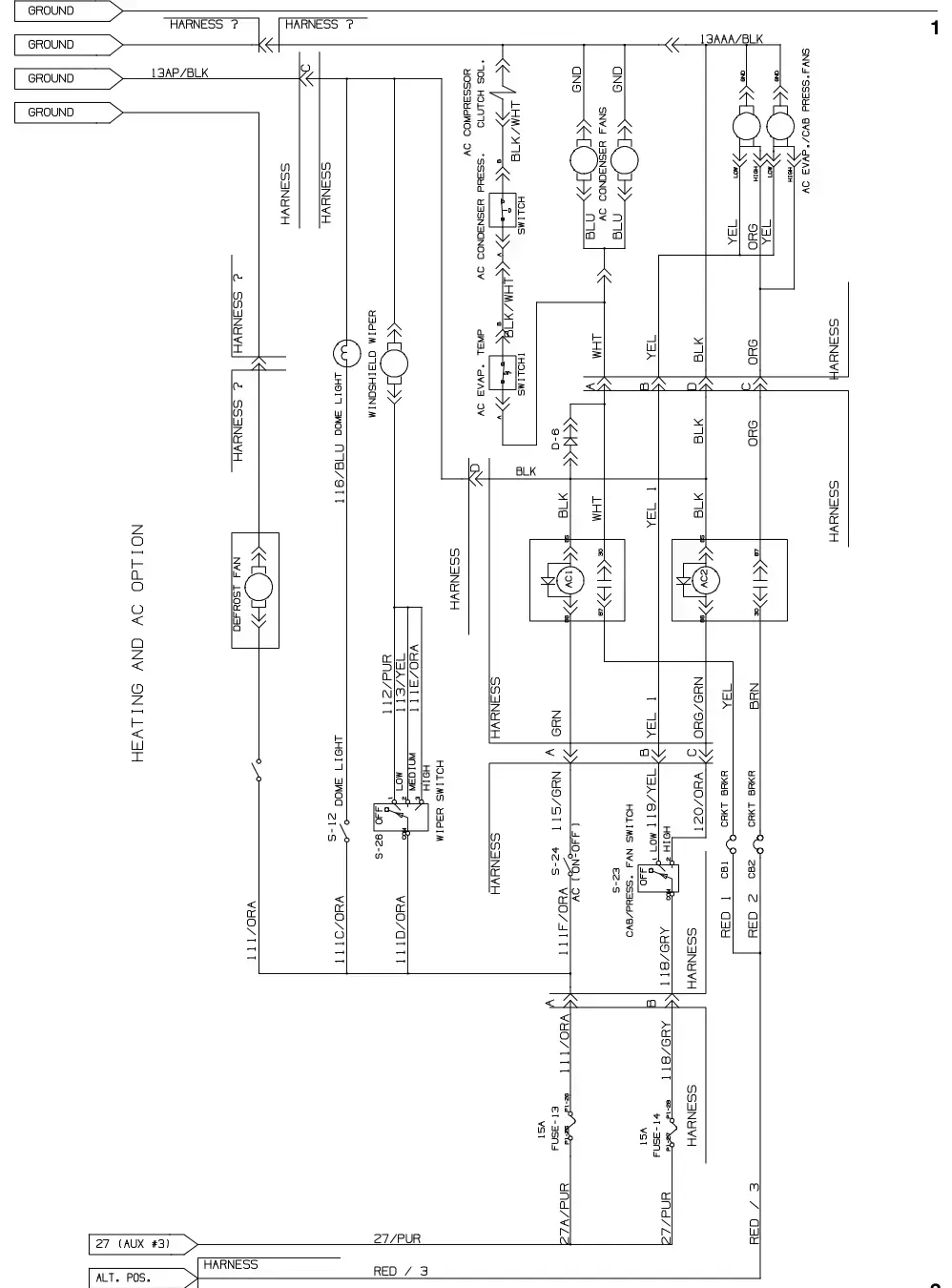 Tennant M30 Diesel electricalschematic,(004000-), sheet 5, manual page 152