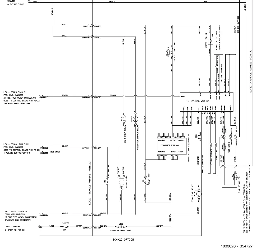 Tennant M30 Diesel electricalschematic,(004000-), sheet 7, manual page 154
