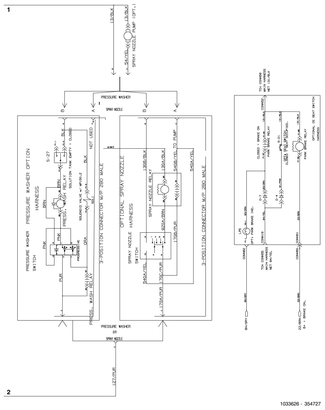 Tennant M30 Diesel electricalschematic,(004000-), sheet 6, manual page 153