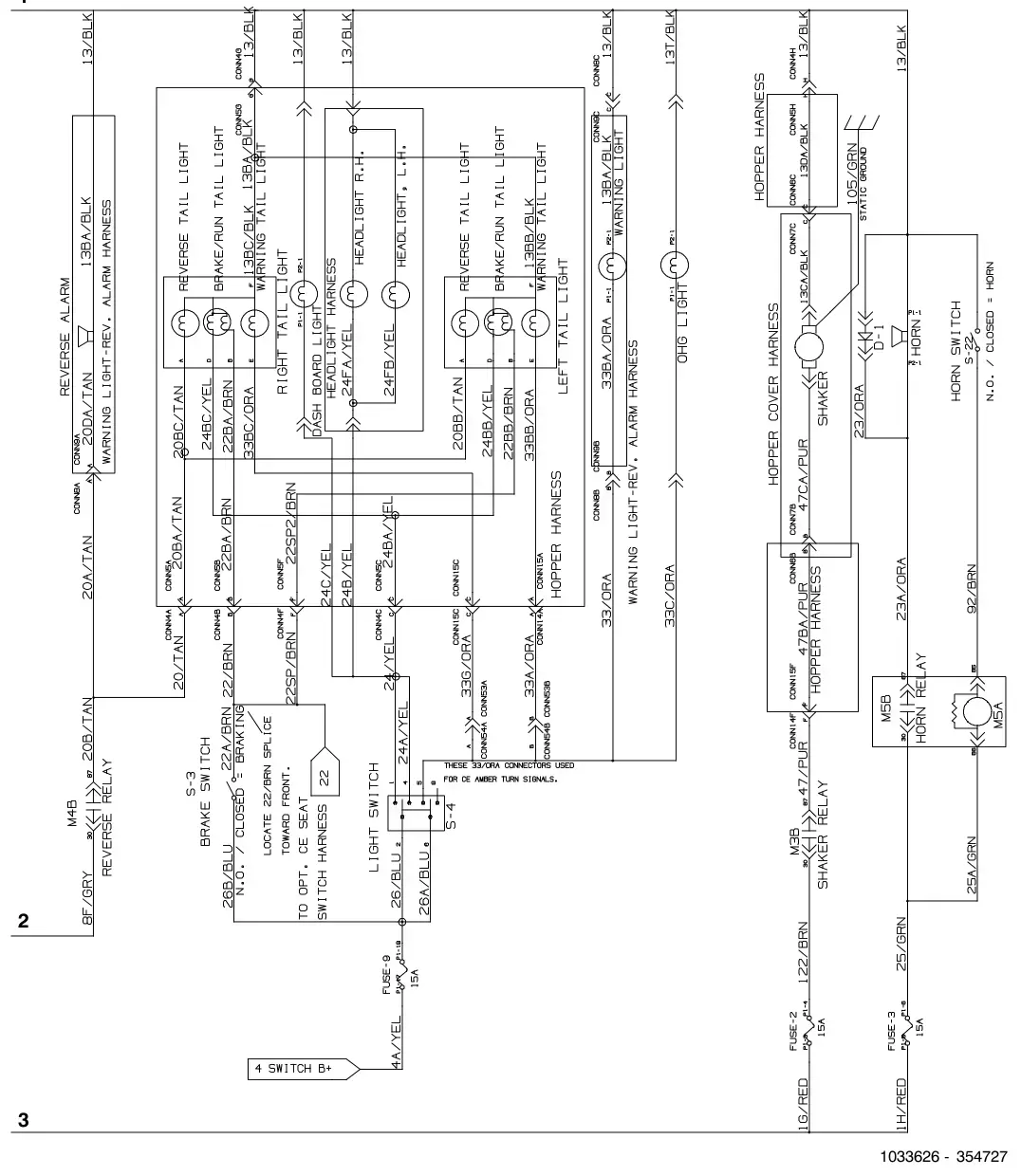 Tennant M30 Diesel electricalschematic,(004000-), sheet 2, manual page 149
