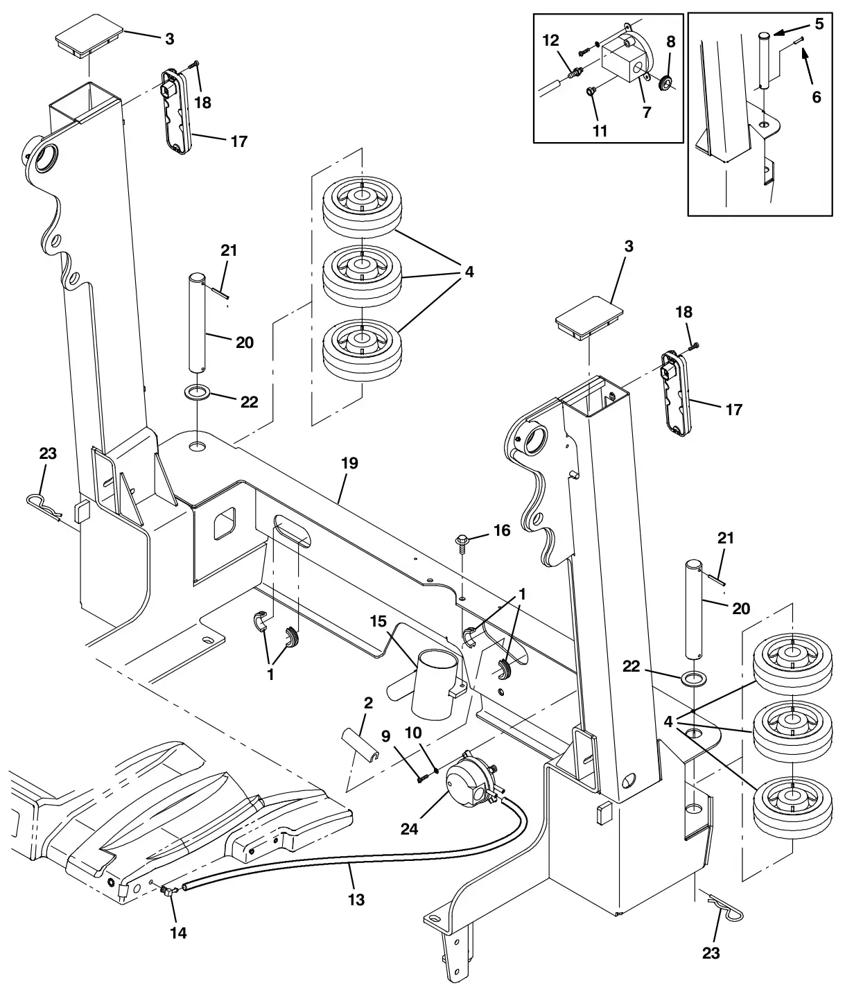 Tennant M30 Diesel hopperbumpergroup drawing, manual page 68
