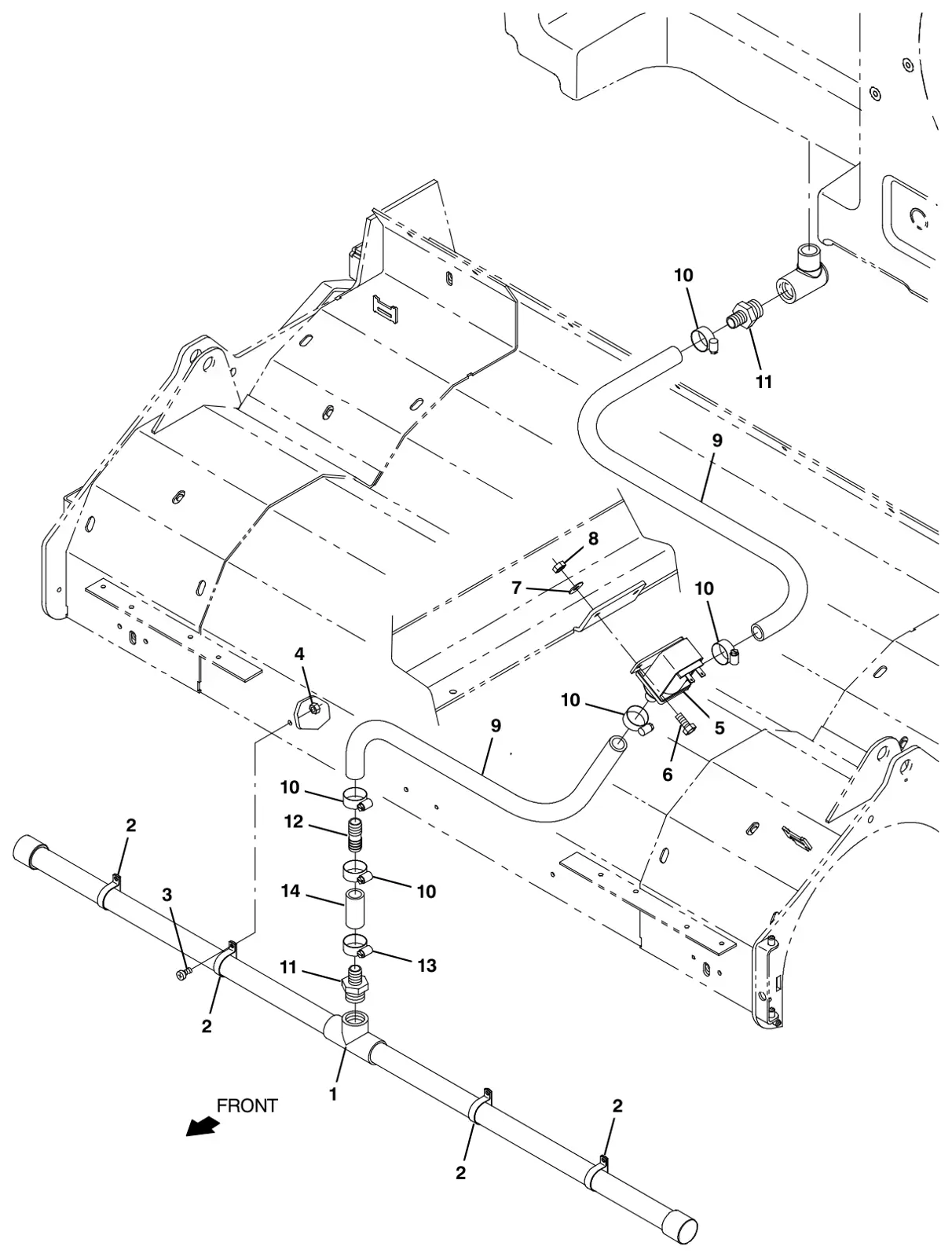 Tennant M30 Diesel solution control group drawing, manual page 100