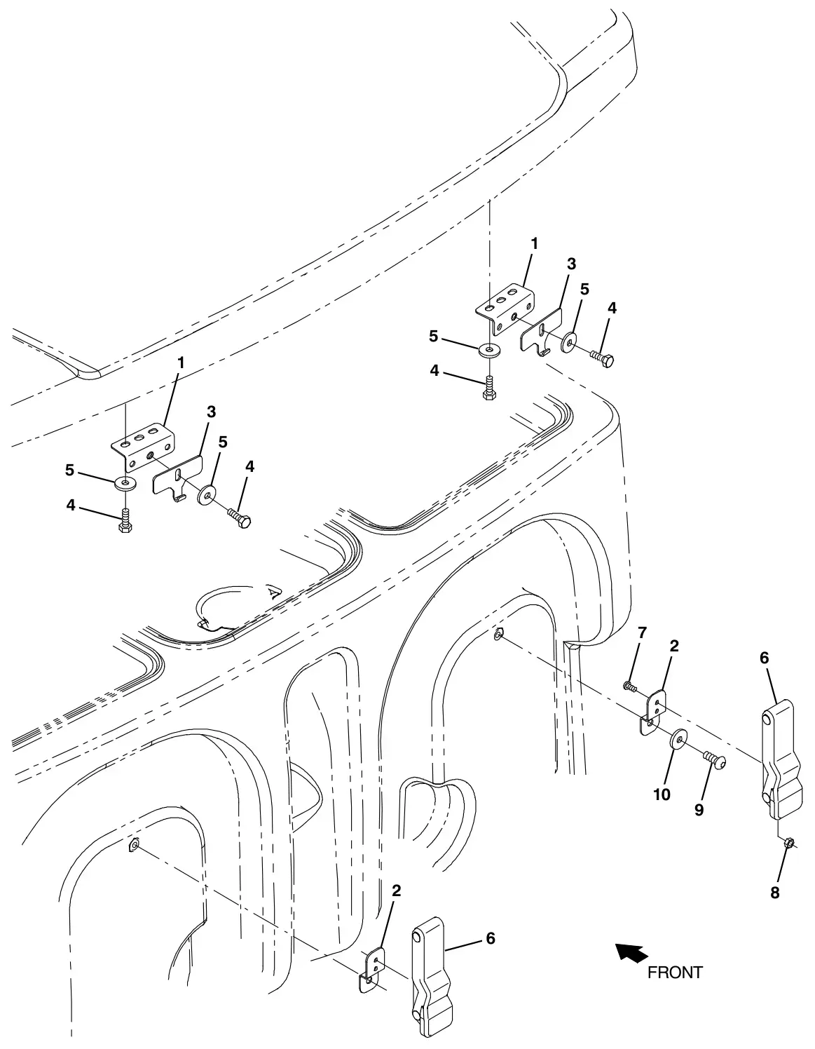 Tennant M30 Diesel transport kit (option) drawing, manual page 3-60