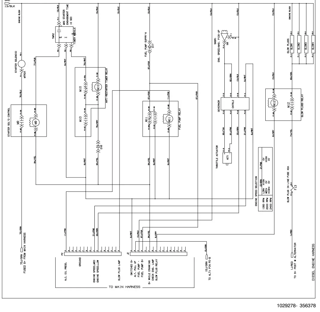 Tennant S30 Diesel electrical schematic, s30, sheet 5, manual page 138