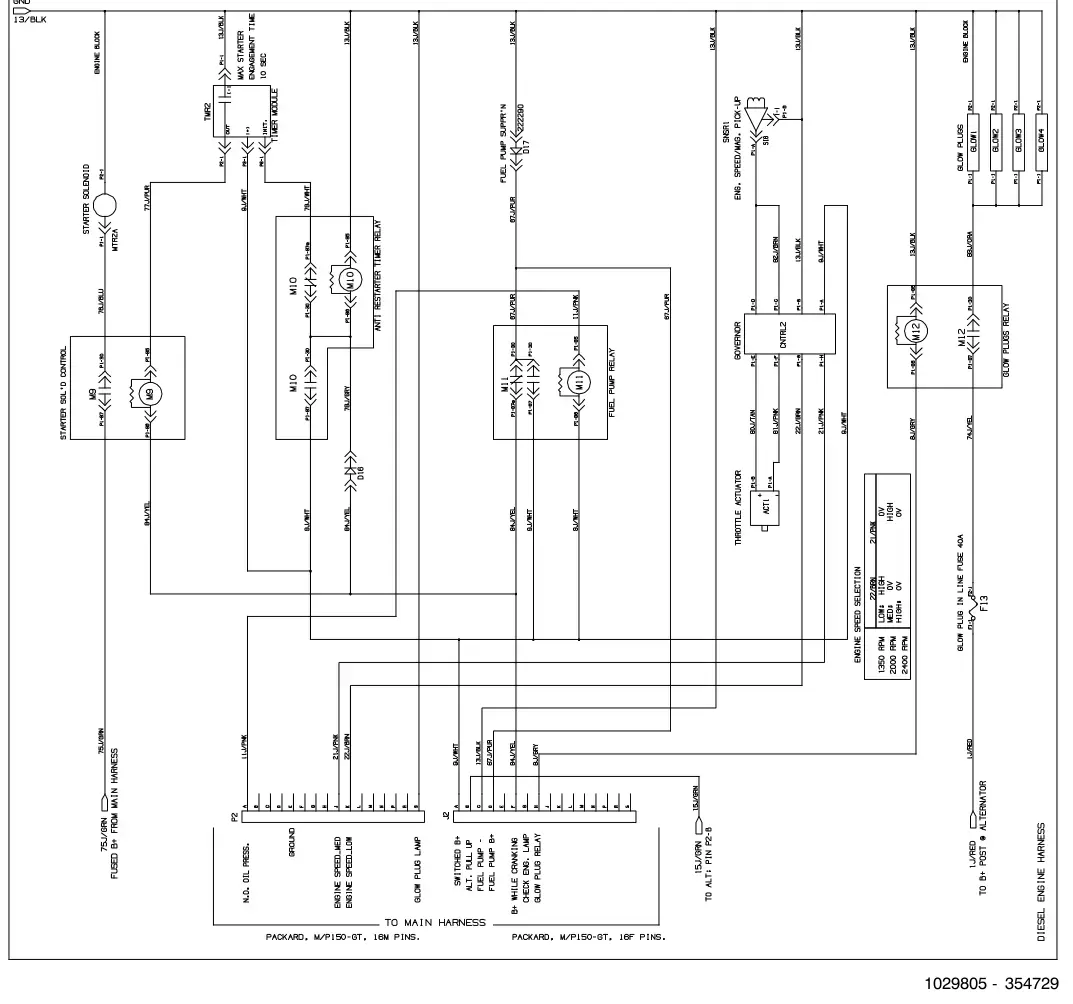 Tennant S30 Diesel electrical schematic, s30 xp, sheet 5, manual page 144